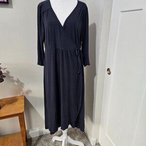 NWT Fresh Produce Midi Wrap Me Up Dress Twilight Dark Gray - Sz XL